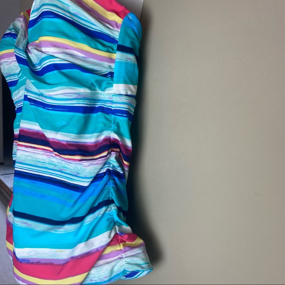 2Bamboo Tankini Tummy Control Multi Color Top - Picture 3 of 7